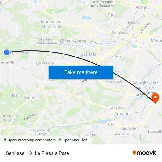 Senlisse to Le Plessis-Pate map