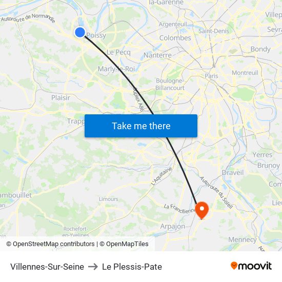 Villennes-Sur-Seine to Le Plessis-Pate map