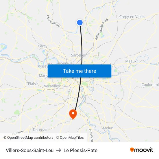 Villers-Sous-Saint-Leu to Le Plessis-Pate map