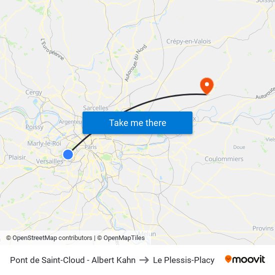 Pont de Saint-Cloud - Albert Kahn to Le Plessis-Placy map