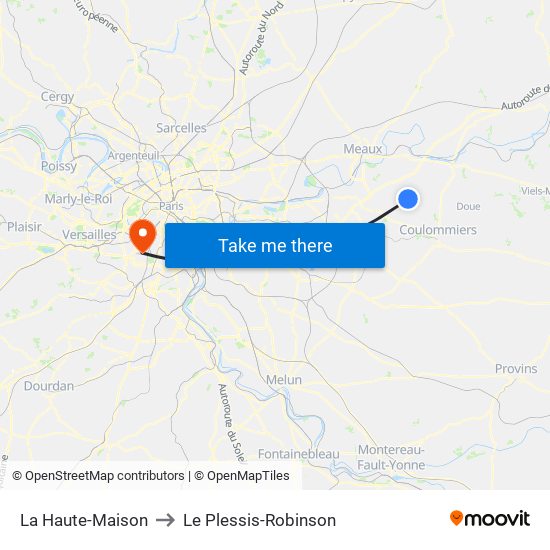 La Haute-Maison to Le Plessis-Robinson map