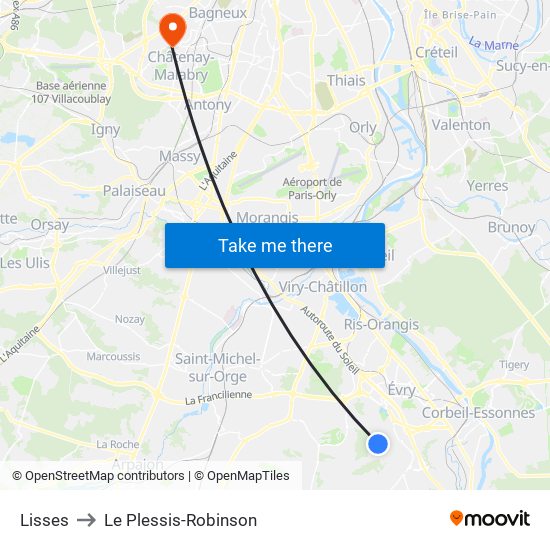 Lisses to Le Plessis-Robinson map
