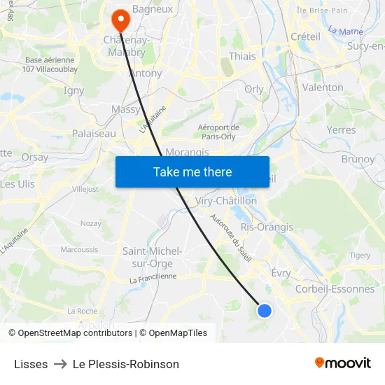 Lisses to Le Plessis-Robinson map