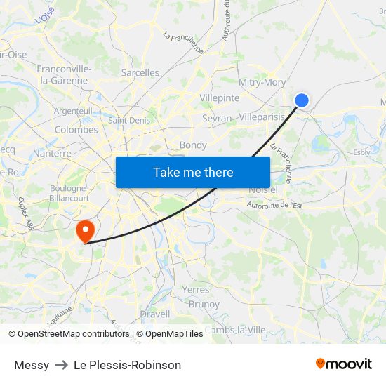 Messy to Le Plessis-Robinson map