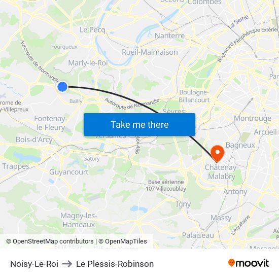 Noisy-Le-Roi to Le Plessis-Robinson map