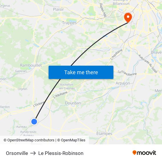 Orsonville to Le Plessis-Robinson map