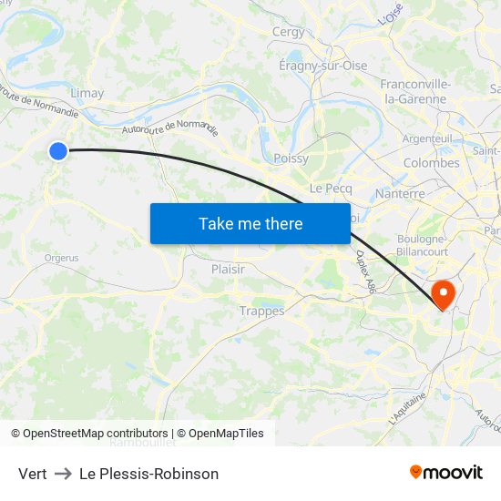 Vert to Le Plessis-Robinson map