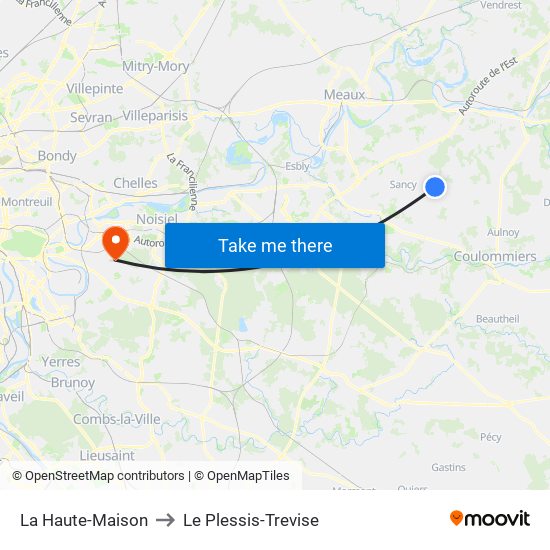 La Haute-Maison to Le Plessis-Trevise map