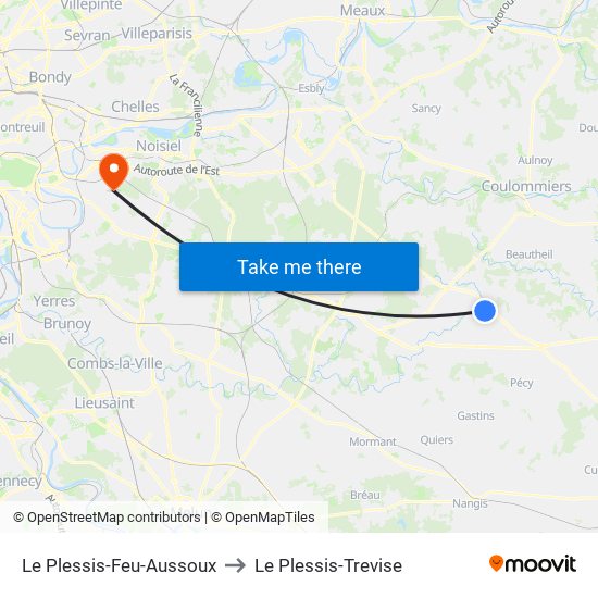 Le Plessis-Feu-Aussoux to Le Plessis-Trevise map