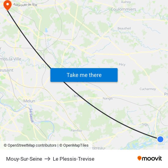 Mouy-Sur-Seine to Le Plessis-Trevise map