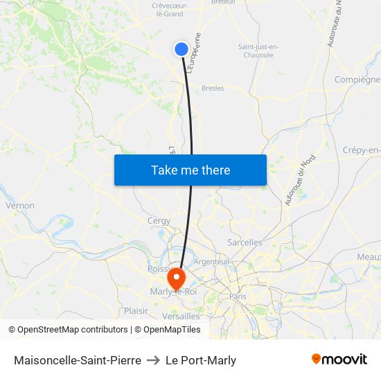 Maisoncelle-Saint-Pierre to Le Port-Marly map