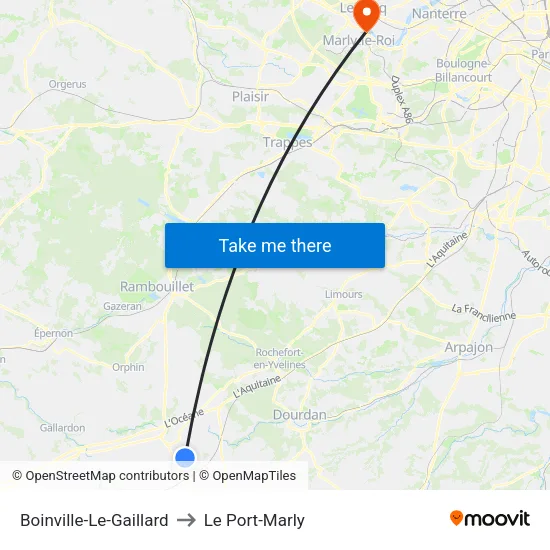 Boinville-Le-Gaillard to Le Port-Marly map