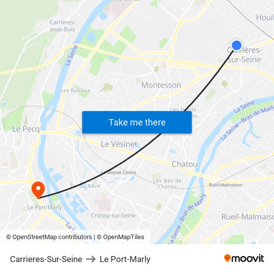 Carrieres-Sur-Seine to Le Port-Marly map