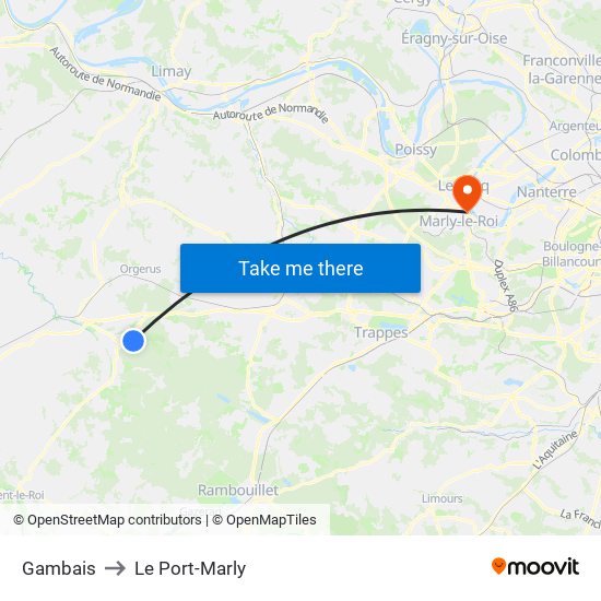 Gambais to Le Port-Marly map