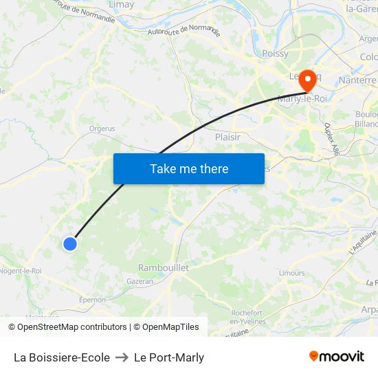 La Boissiere-Ecole to Le Port-Marly map