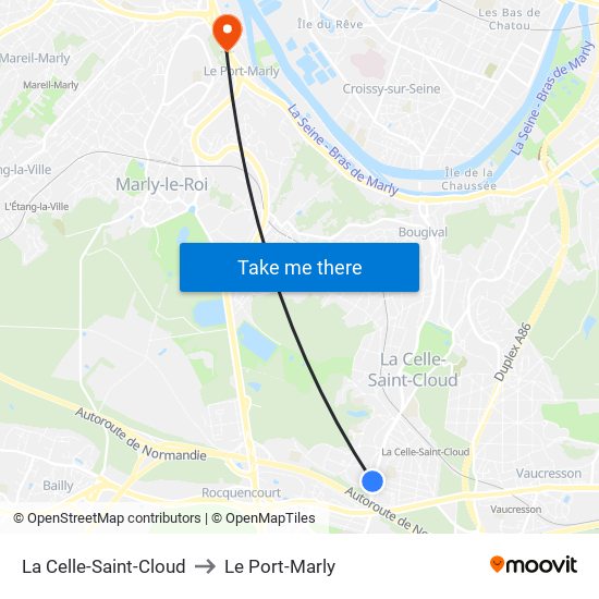 La Celle-Saint-Cloud to Le Port-Marly map