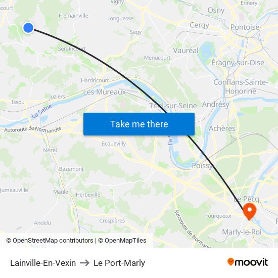 Lainville-En-Vexin to Le Port-Marly map