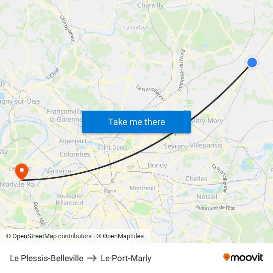 Le Plessis-Belleville to Le Port-Marly map