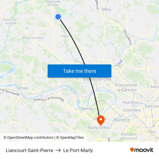 Liancourt-Saint-Pierre to Le Port-Marly map