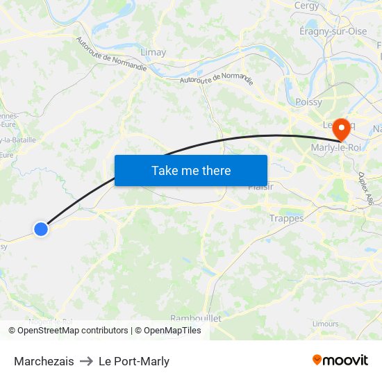 Marchezais to Le Port-Marly map
