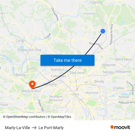 Marly-La-Ville to Le Port-Marly map