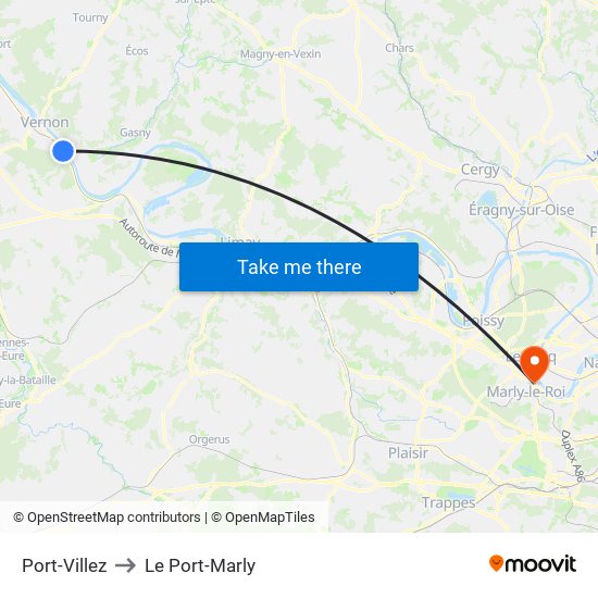 Port-Villez to Le Port-Marly map