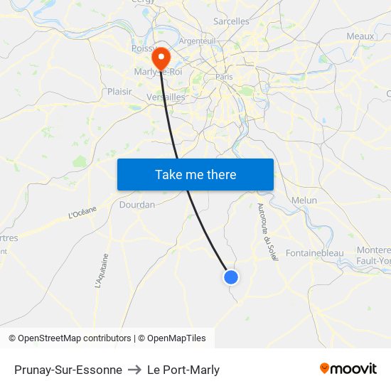 Prunay-Sur-Essonne to Le Port-Marly map