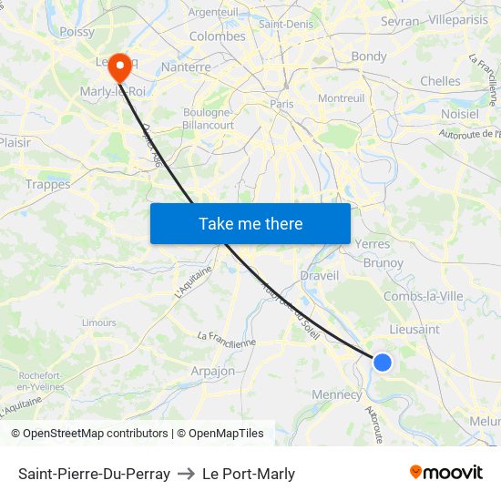 Saint-Pierre-Du-Perray to Le Port-Marly map