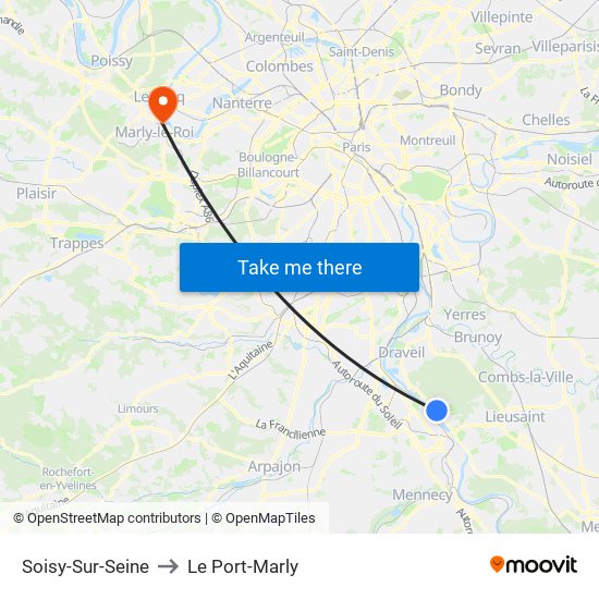 Soisy-Sur-Seine to Le Port-Marly map