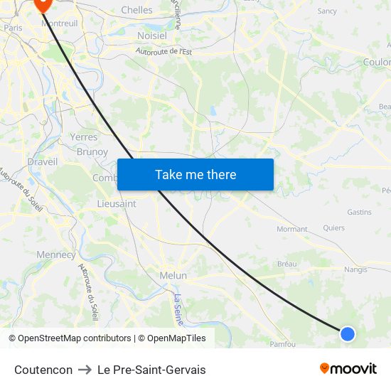 Coutencon to Le Pre-Saint-Gervais map