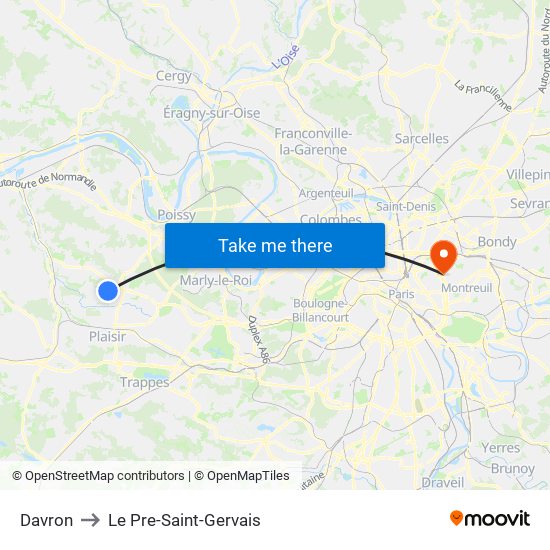 Davron to Le Pre-Saint-Gervais map
