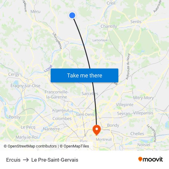 Ercuis to Le Pre-Saint-Gervais map