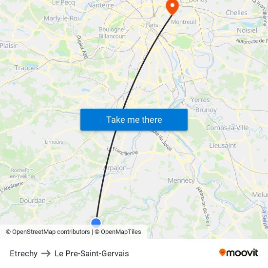 Etrechy to Le Pre-Saint-Gervais map