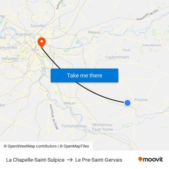 La Chapelle-Saint-Sulpice to Le Pre-Saint-Gervais map