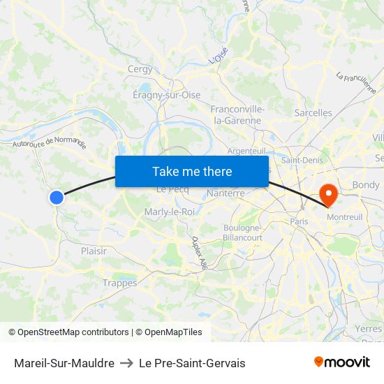Mareil-Sur-Mauldre to Le Pre-Saint-Gervais map