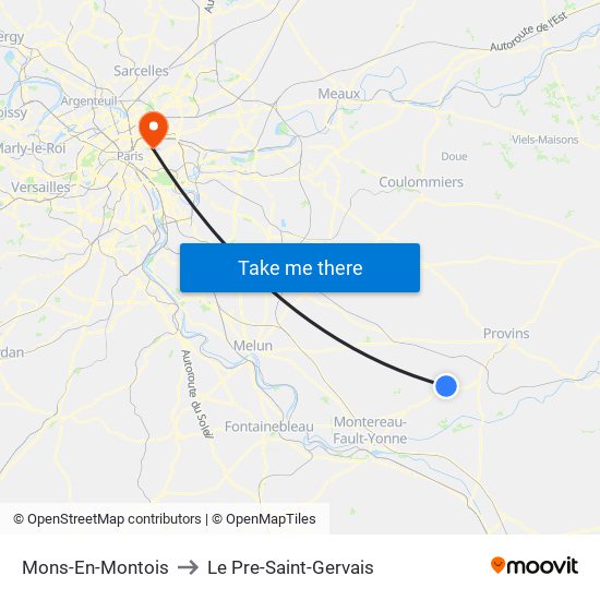 Mons-En-Montois to Le Pre-Saint-Gervais map