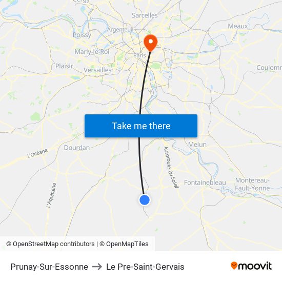 Prunay-Sur-Essonne to Le Pre-Saint-Gervais map