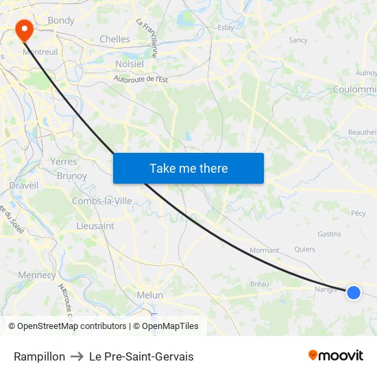 Rampillon to Le Pre-Saint-Gervais map
