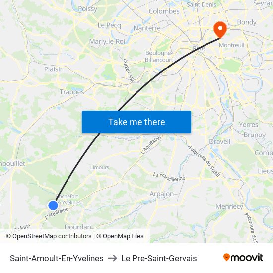 Saint-Arnoult-En-Yvelines to Le Pre-Saint-Gervais map