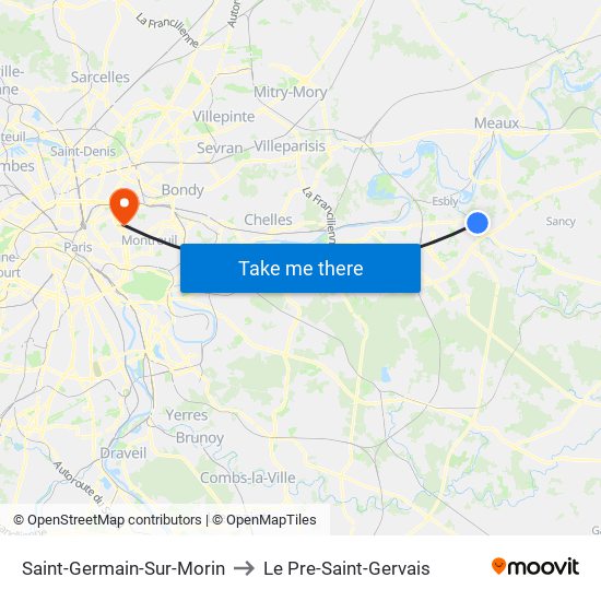Saint-Germain-Sur-Morin to Le Pre-Saint-Gervais map