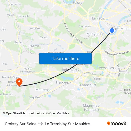Croissy-Sur-Seine to Le Tremblay-Sur-Mauldre map