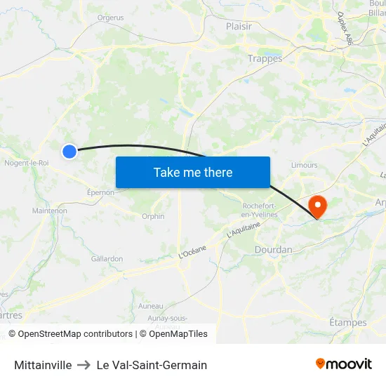Mittainville to Le Val-Saint-Germain map