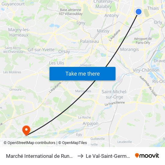 Marché International de Rungis to Le Val-Saint-Germain map