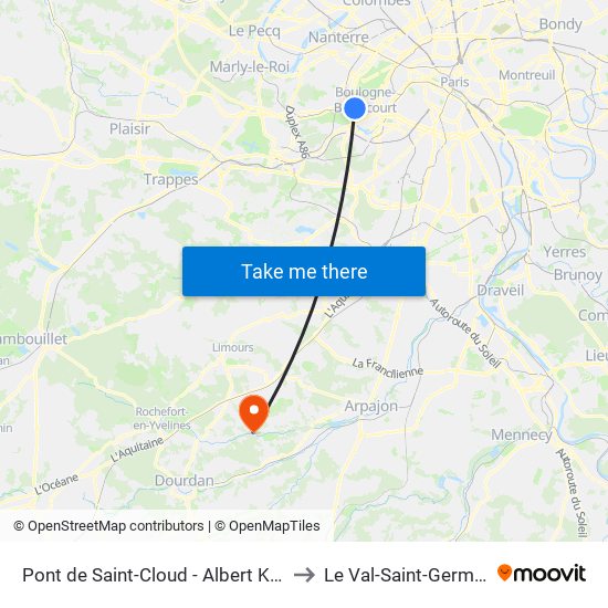 Pont de Saint-Cloud - Albert Kahn to Le Val-Saint-Germain map