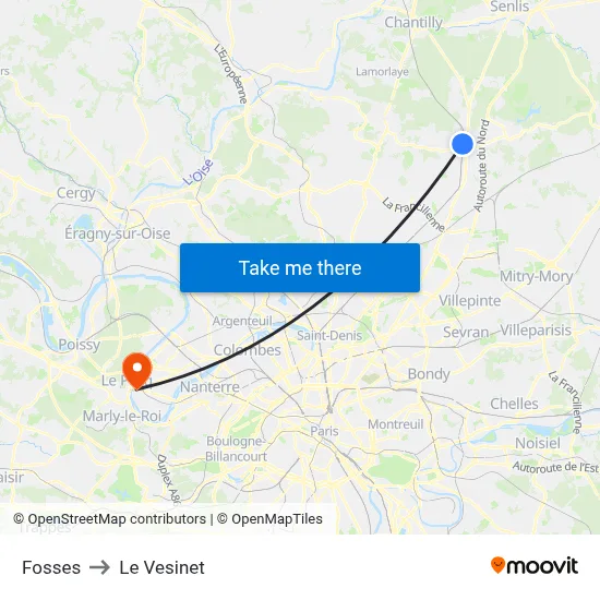 Fosses to Le Vesinet map
