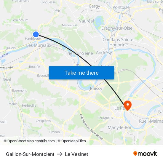 Gaillon-Sur-Montcient to Le Vesinet map