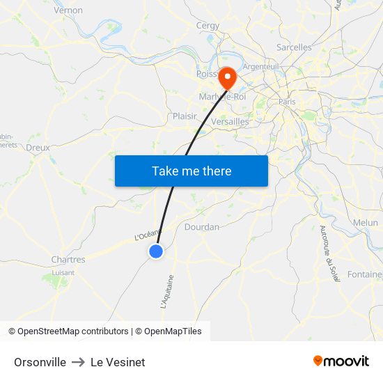 Orsonville to Le Vesinet map