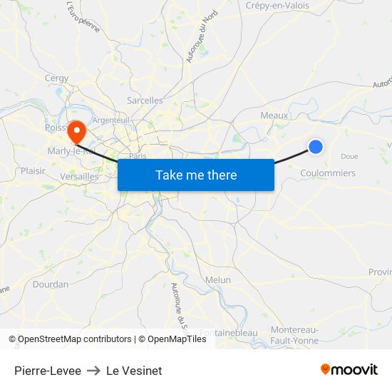 Pierre-Levee to Le Vesinet map
