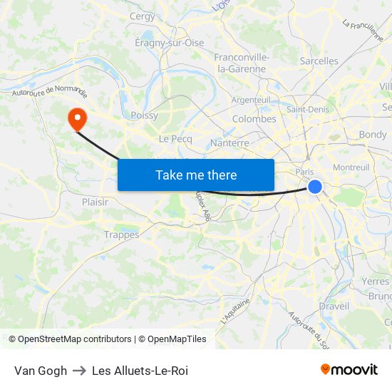 Van Gogh to Les Alluets-Le-Roi map