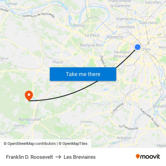 Franklin D. Roosevelt to Les Breviaires map